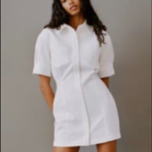 Zara white button down dress